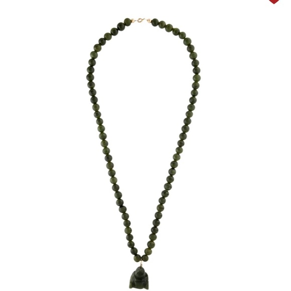14k Nephrite necklace - Picture 2 of 4
